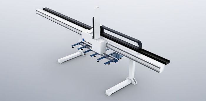 SheetMaster, loading unprocessed materials, and unloading and sorting finished parts
